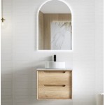 Byron Natural Oak Wall Hung Vanity 600 Cabinet Only
